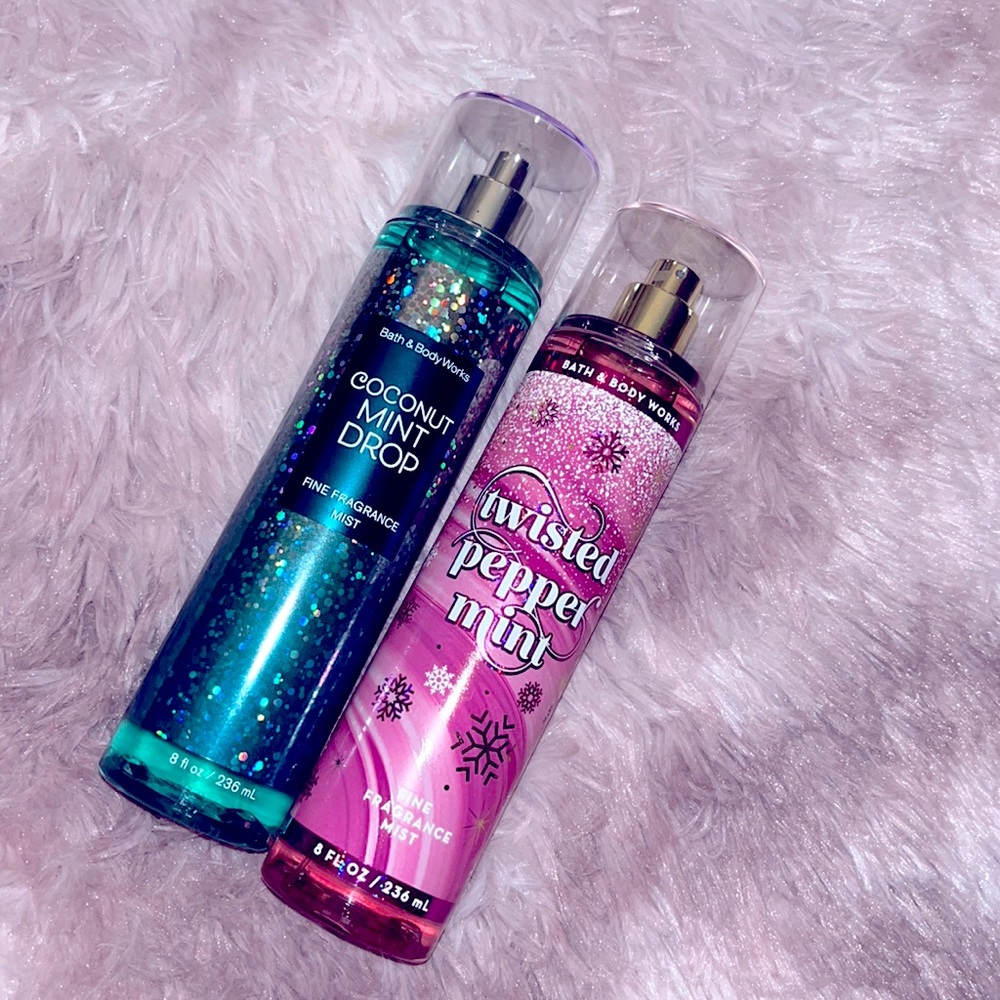 New! Bath and Body Works set of Coconut Mint Drop & Twisted Peppermint FFM!